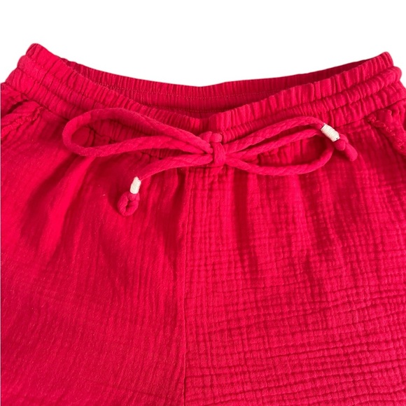 Anthropologie Saturday Sunday Marie Frayed Short Red Size XS - Picture 2 of 7